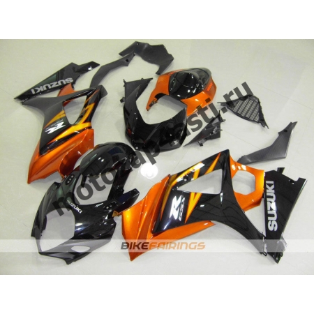 Комплекты пластика Suzuki GSXR1000 07-08 Черно-оранжевый.