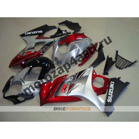 Комплекты пластика Suzuki GSXR1000 07-08 Черно-красно-серебристый.