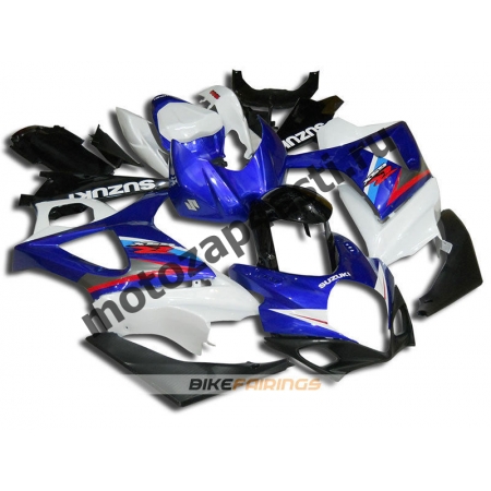 Комплекты пластика Suzuki GSXR1000 07-08 Черно-Бело-Синий.