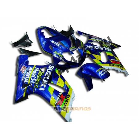 Комплект мотопластика Suzuki GSXR600-750 01-03,GSXR1000 00-02 MOVISTAR-1.