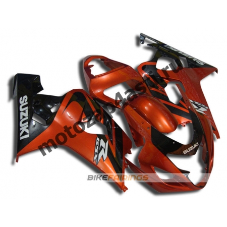 Комплект пластика Suzuki GSXR600-750 04-05 Черно-оранжевый.