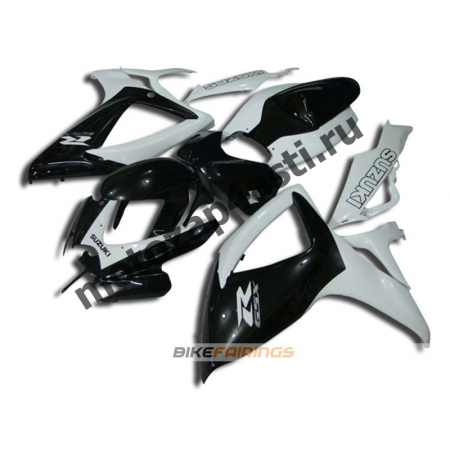 Комплекты пластика Suzuki GSXR600-750 06-07 Бело-Черный.