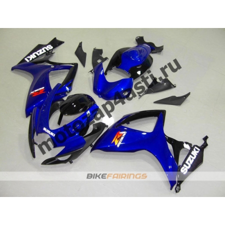 Комплекты пластика Suzuki GSXR600-750 06-07 Сине-Черный-1.