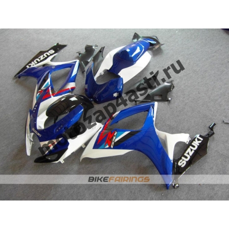 Комплекты пластика Suzuki GSXR600-750 06-07 Бело-синий.