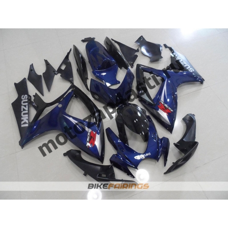 Комплекты пластика Suzuki GSXR600-750 06-07 Сине-Черный-3.