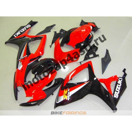 Комплекты пластика Suzuki GSXR600-750 06-07 Красно-Черный.