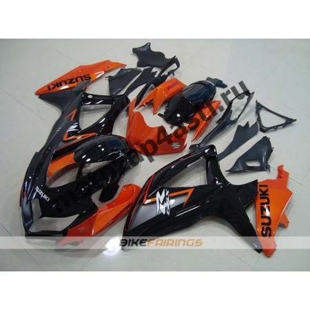 Комплекты пластика Suzuki GSXR600-750 08-09 Черно-оранжевый.