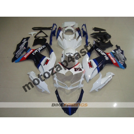 Комплекты пластика Suzuki GSXR600-750 08-09 бело-синий-1.