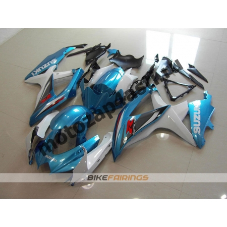 Комплекты пластика Suzuki GSXR600-750 08-09 бело-бирюзовый.