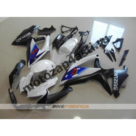 Комплекты пластика Suzuki GSXR600-750 08-09 Черно-белый-1.