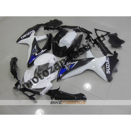 Комплекты пластика Suzuki GSXR600-750 08-09 Черно-белый-2.