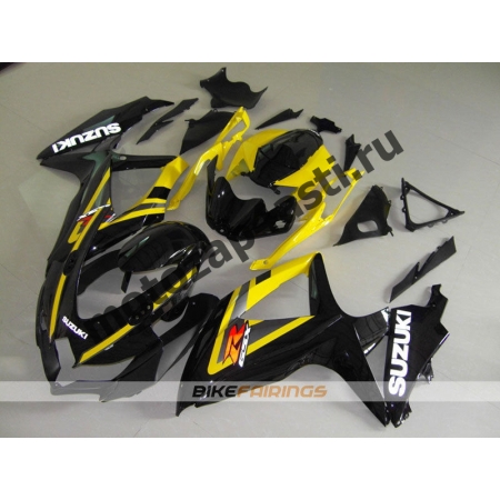 Комплекты пластика Suzuki GSXR600-750 08-09 Черно-желтый-1.