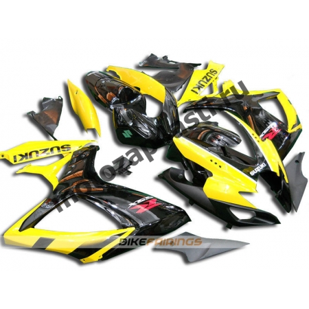 Комплекты пластика Suzuki GSXR600-750 08-09 Черно-желтый-2.