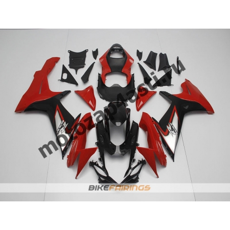 Комплекты пластика Suzuki GSXR600-750 11-13 Красно-черный-1.