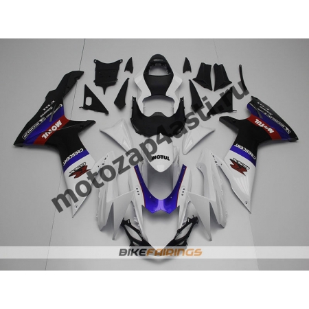 Комплекты пластика Suzuki GSXR600-750 11-13 Бело-черно-синий-1.