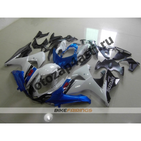Комплекты пластика Suzuki GSXR600-750 11-13 Бело-черно-синий-2.