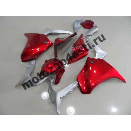 Комплект мотопластика Honda VFR1200 10-14  Красно-Серебристый.