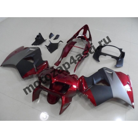 Комплект мотопластика Honda VFR800 98-01  Красно-Серо-Черный.