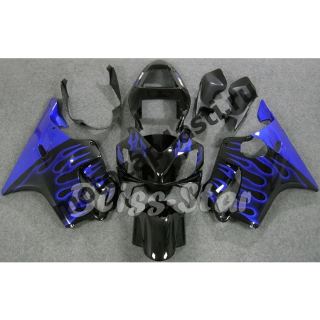 Комплект пластика для мотоцикла Honda CBR600 F4i 01-07 Черный гл.+Синий Огонь.