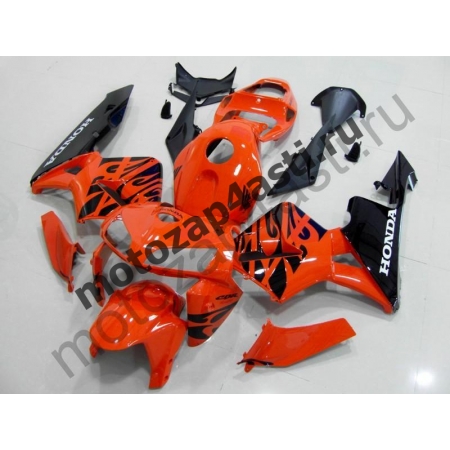 Комплект Мотопластика Honda CBR600RR 05-06 Оранжево-черный-1.