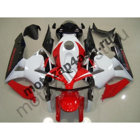 Комплект Мотопластика Honda CBR600RR 05-06 Бело-красно-черный.