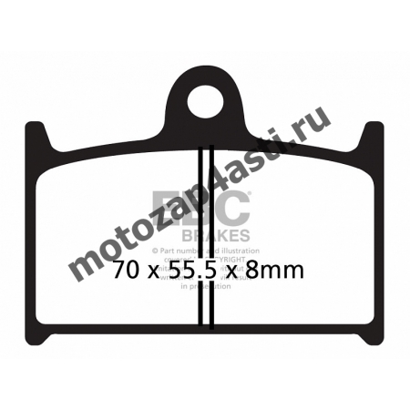 Колодки тормозные ST112 (Nissin 2p-208 EBC FA145)