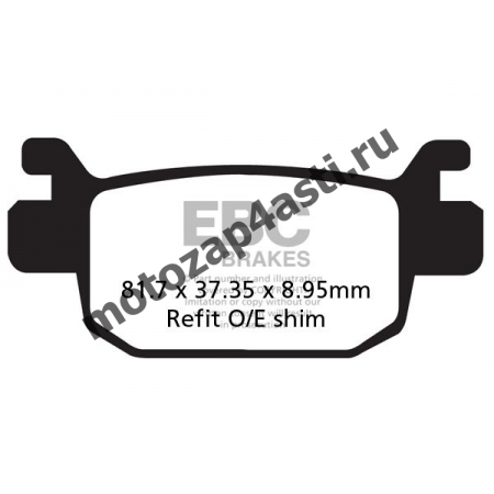 Колодки тормозные ST076 (EBC FA415)